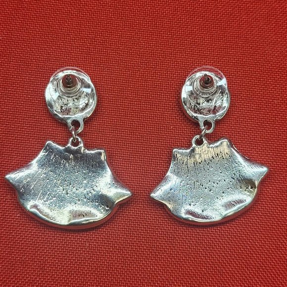 Oval Gangle Bib Collar Necklace Earrings Jewelry Set Boho Statement Metal Tribal - Picture 6 of 16